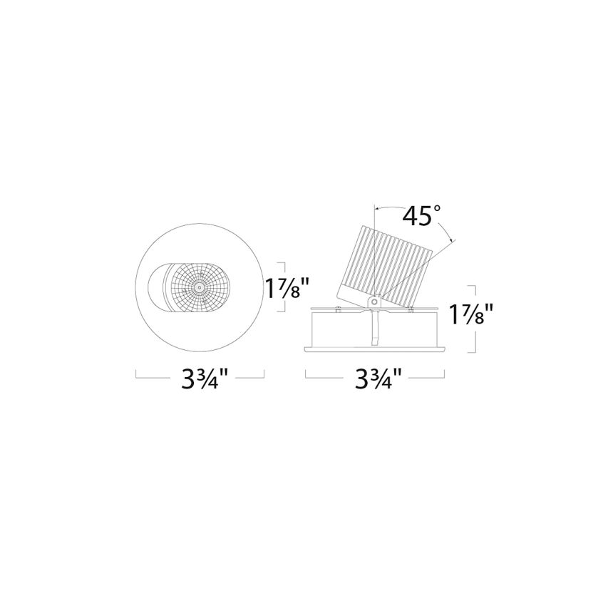 Alcon 14013-S Illusione 4-Inch LED Slot Recessed Light