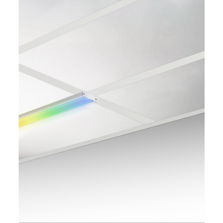 Alcon 14027 RGBW Color tunable linear surface light shown in a white finish.