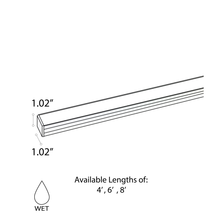 Alcon 14120 linear LED in ground light fixture shown in silver finish.