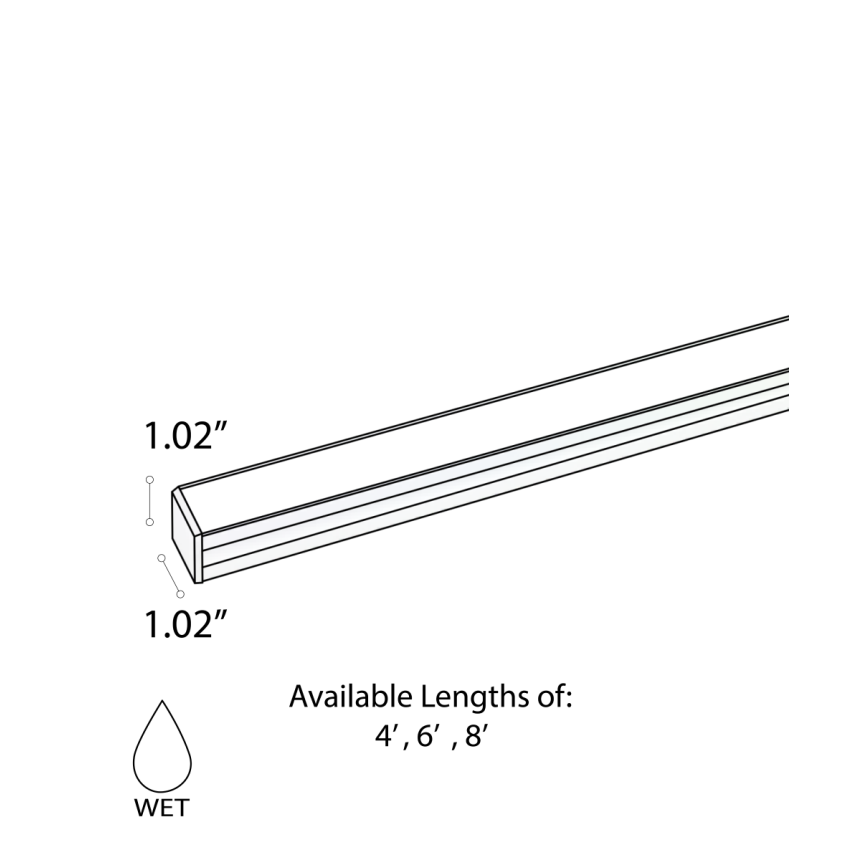 Alcon 14120 linear LED in ground light fixture shown in silver finish.