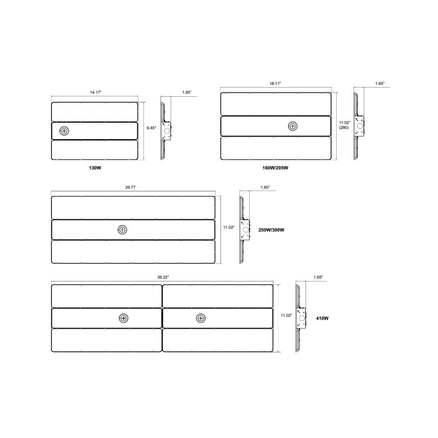 Alcon 14141, suspended commercial pendant light shown in silver finish and with a flush trim-less lens.
