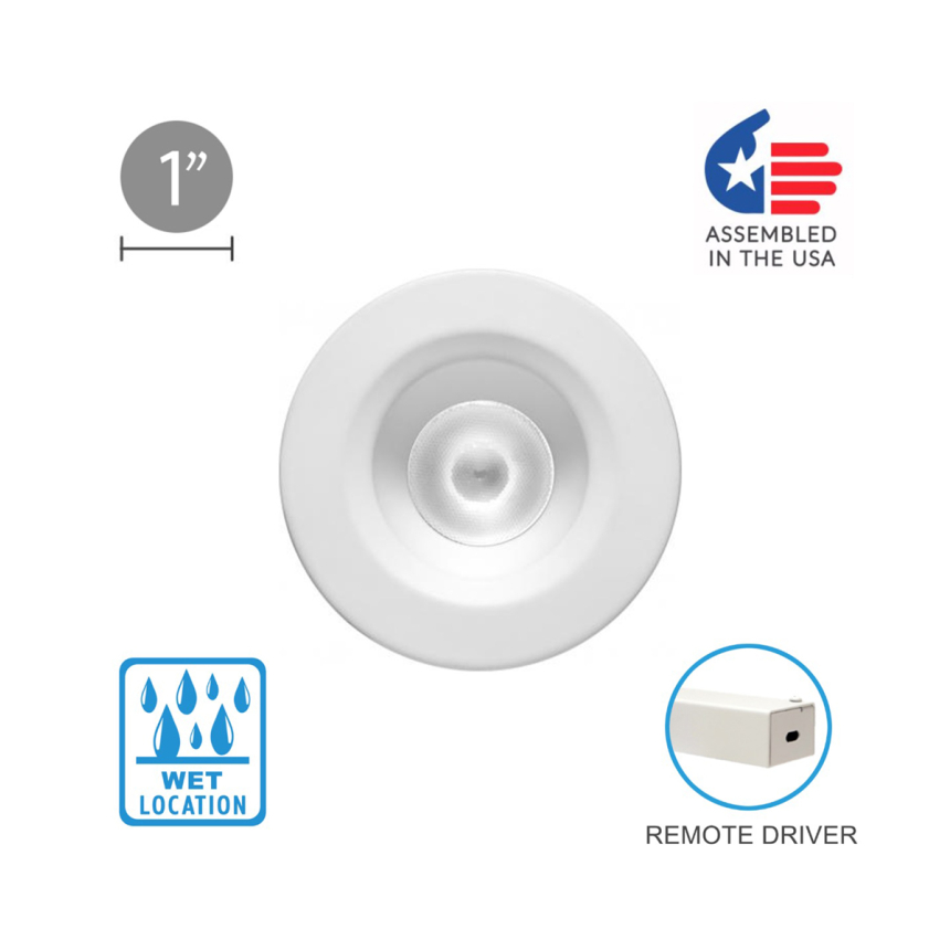 Recessed Multiples Mini 1-inch Round Fixed Outdoor LED Light