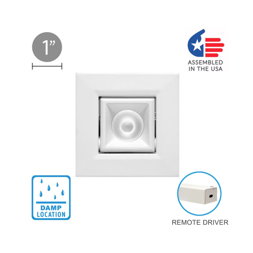Recessed Multiples Mini 1-Inch Square Adjustable LED Outdoor Light