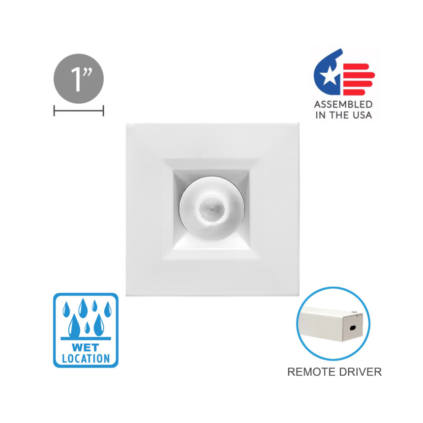 Recessed Multiples Mini 1-Inch Square Fixed LED Outdoor Light