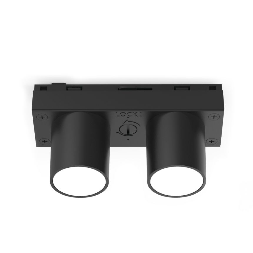 60º Dual-Head Downlight Modular Track Component
