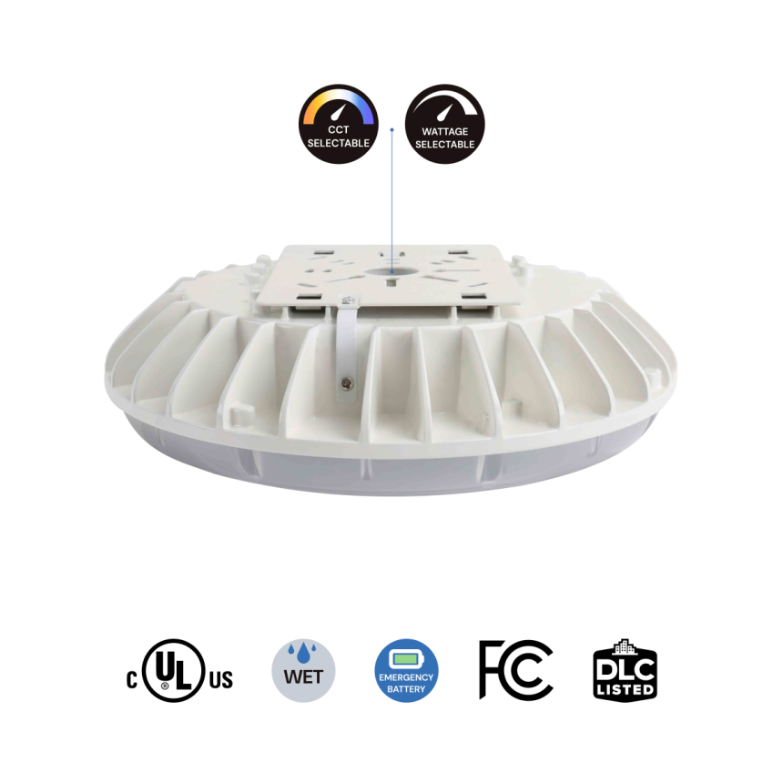 12-Inch Low-Profile Round LED Canopy Light