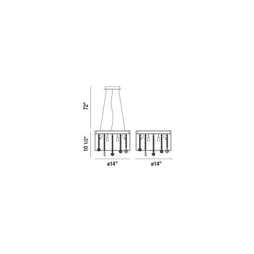 Eurofase Lighting DEMOYA 9-Light Convertible Flush Mount / Suspended Pendant