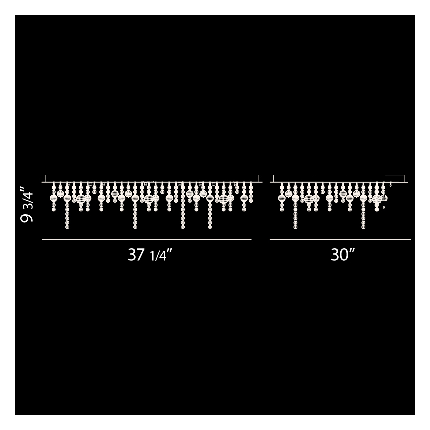 Eurofase Lighting ALISSA 24-Light Flush Mount Chandelier