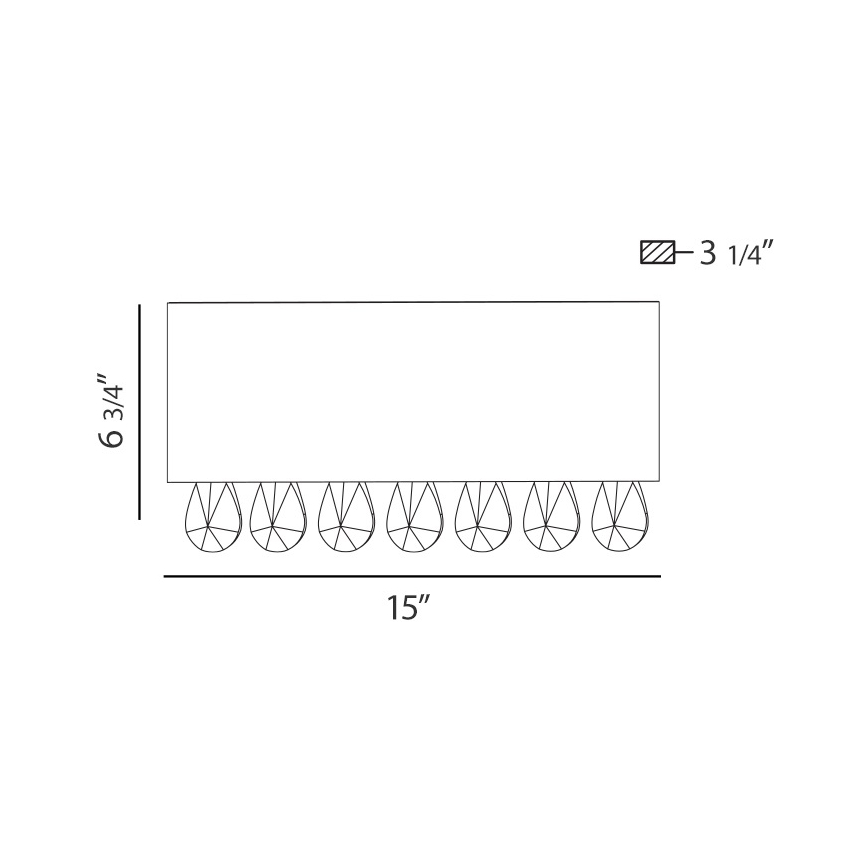 Eurofase Lighting MARTELLATO 1-Light 15 Inch Wall Sconce