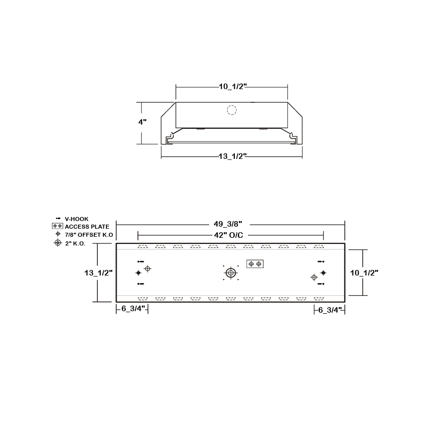 LA Lighting Baylighter 2-EBY150 Series 4 Foot 5000K LED High Bay Luminaire