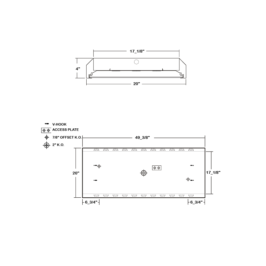 LA Lighting Baylighter 2-EBY350-24K-4L-CA-2DRDM-UNV-3/850 Series 24,000 Lumen 4 Foot LED High Bay Luminaire
