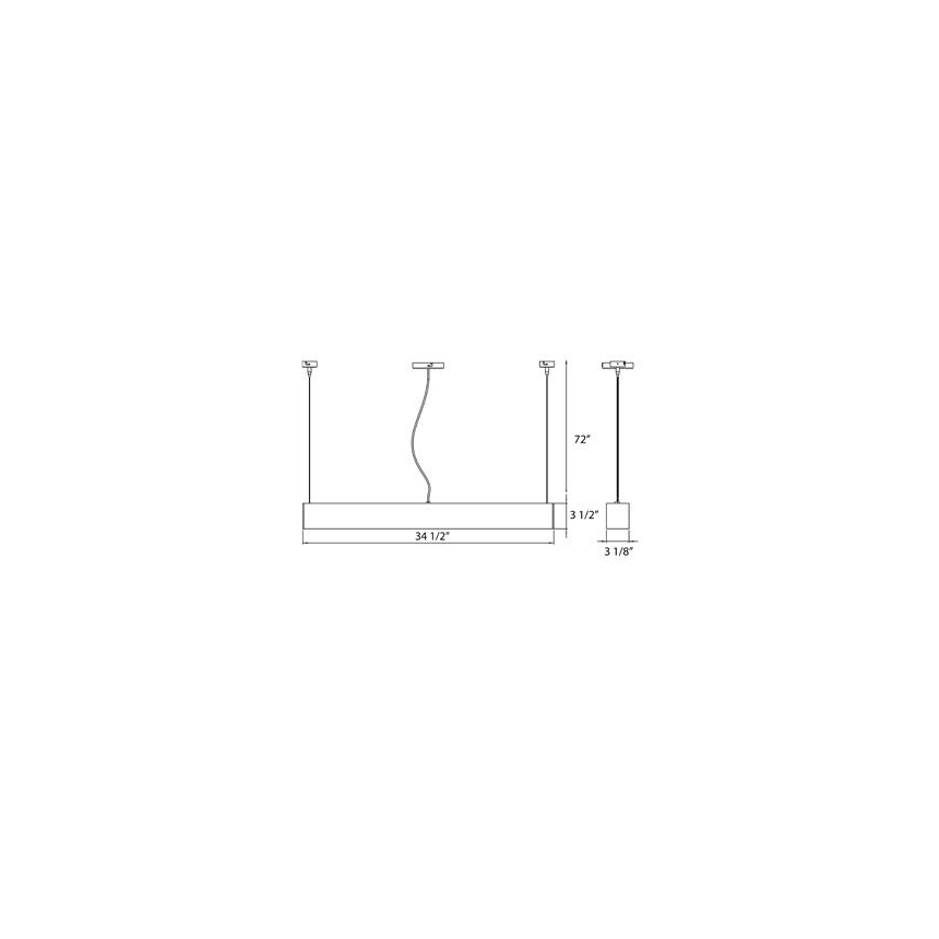 Eurofase 23368 T5 21W 34.5 Inch Suspended Linear Fluorescent Fixture