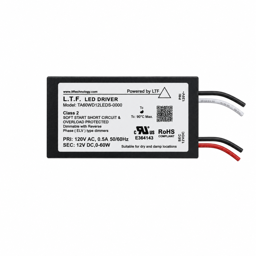 60W 24V DC Mini Transformer Low-Voltage Dimmable LED Electronic Driver Power Supply