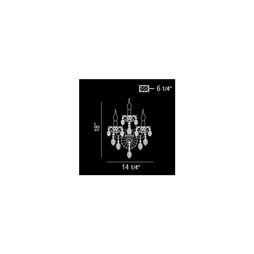 Eurofase Lighting VENETIAN 3-LIGHT WALL SCONCE