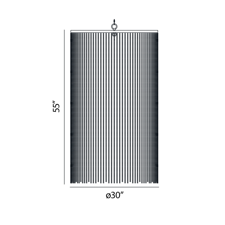 Eurofase Lighting BLOOMINGTON Bead Curtain | Chrome Finish 