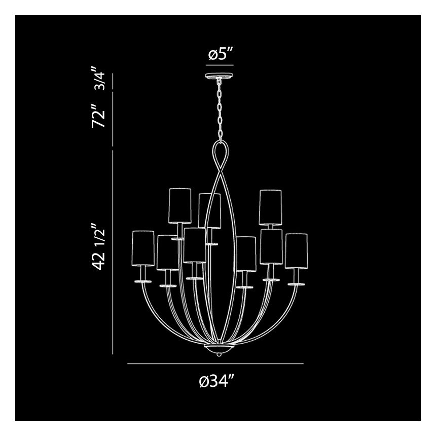 Eurofase Lighting CASTANA 9-LIGHT CHANDELIER