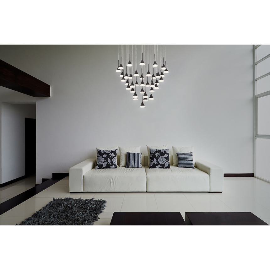 Eurofase Lighting ALBION 12-LIGHT LED CHANDELIER BLACK