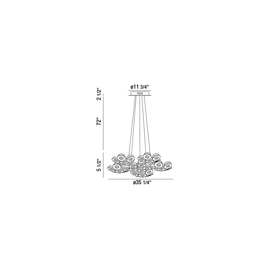 Eurofase Lighting GLENDALE 30-LIGHT LED CHANDELIER