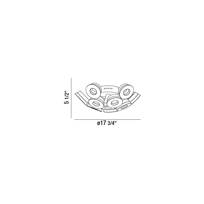 Eurofase Lighting GLENDALE 10-LIGHT LED FLUSHMOUNT