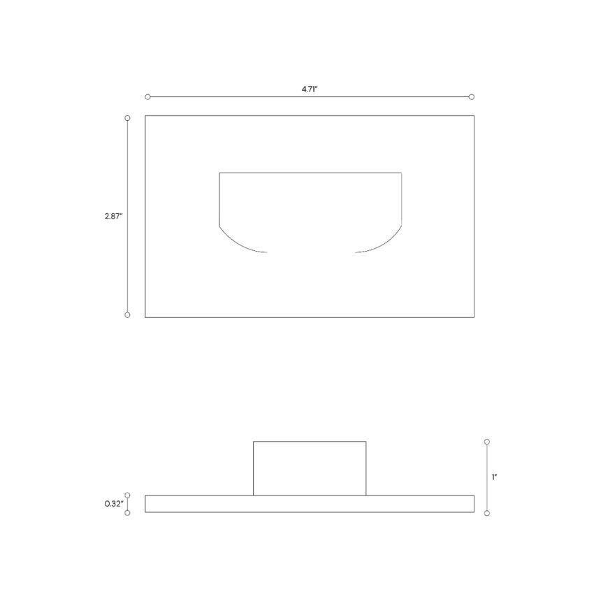 Rectangular Recessed LED Step Light