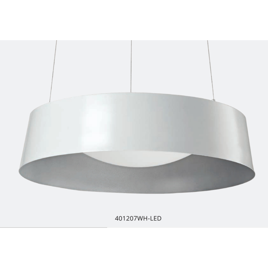 Kuzco 401207-LED Round Black Shade Single Lamp LED Pendant