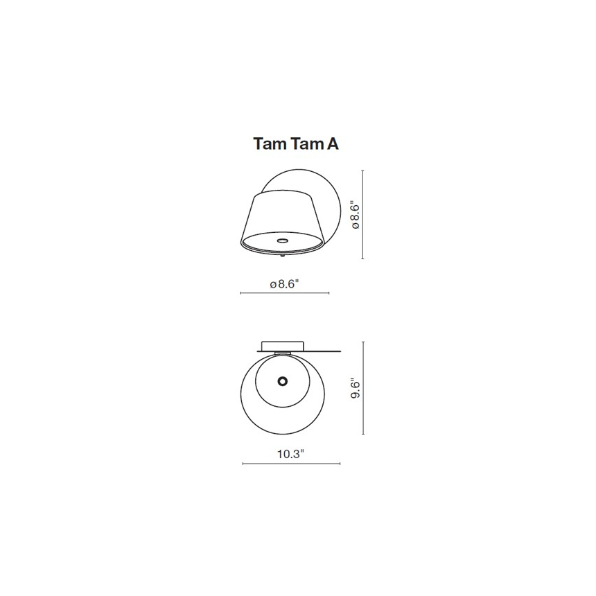 Tam Tam 1 Light Wall Sconce from MARSET