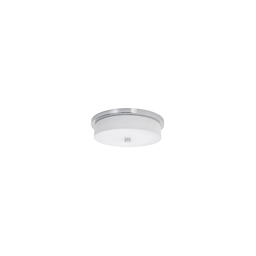 Kuzco 501104-LED Round 11-3/4 Inch Flush Mount Ceiling Fixture with White Linen Shade 
