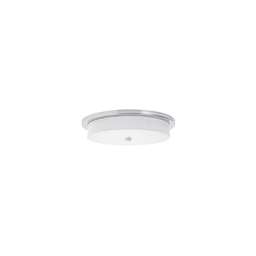 Kuzco 501105-LED Round 15-3/4 Inch Flush Mount 19W Ceiling Fixture with White Linen Shade 