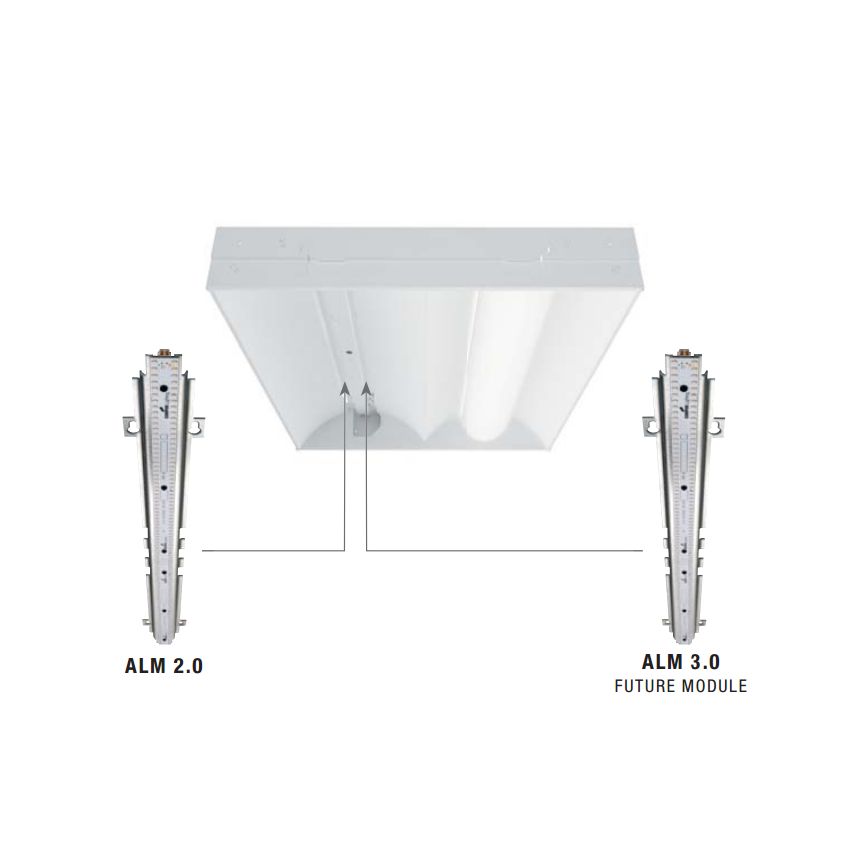 Cooper 2ACSLED 2x4 Surface Mount Accord LED Series Metalux LED Troffer