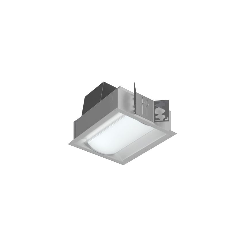 Cooper R Mini Frosted Prismatic Lens Recessed Fluorescent Light Fixture