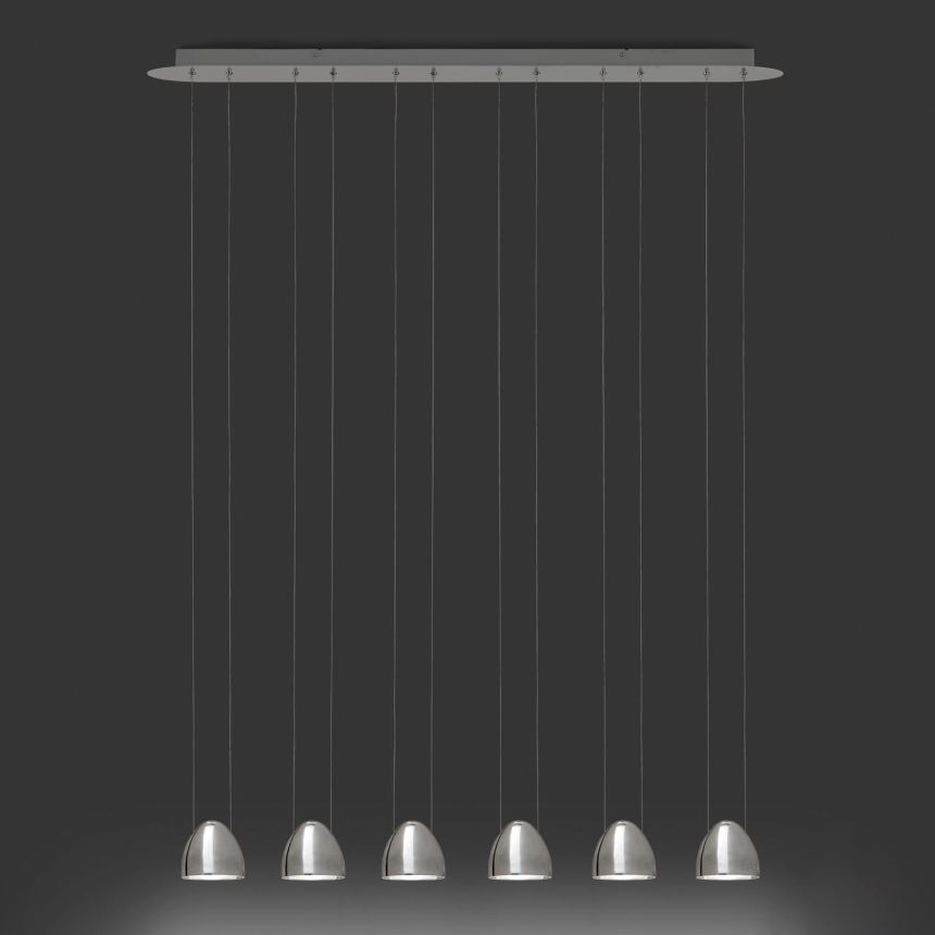 LED Oval 5180/067 6 Light Linear Multipoint Pendant from ALMA