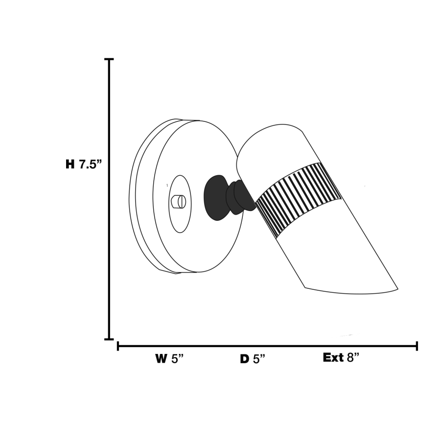 Access Lighting 70063LED Fin Wet Location Spotlight