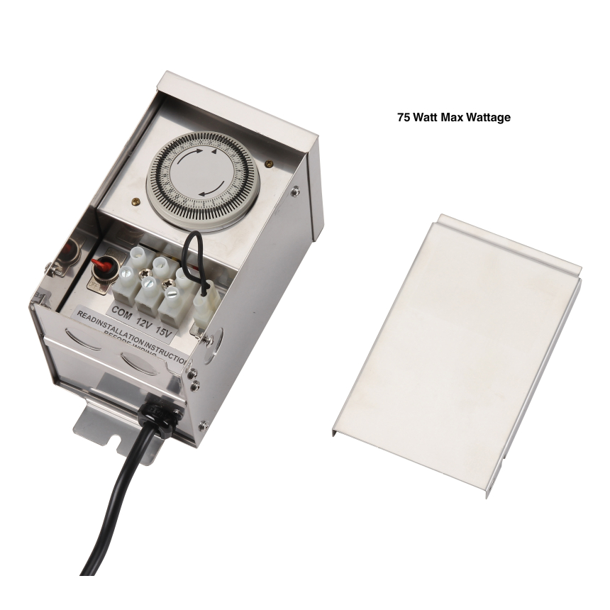 SPJ FB Forever Bright Landscape Lighting Transformer with Timer