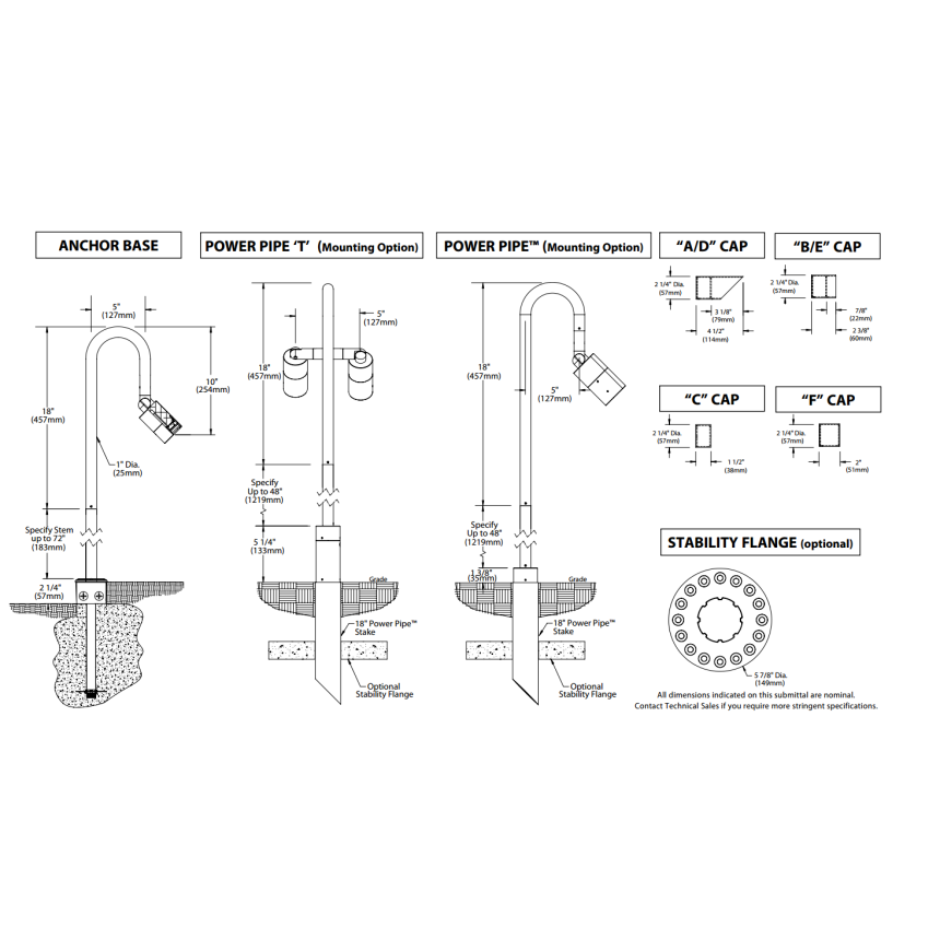 BK Lighting TF-B-LED Twin Staff Star LED Style B Pathlight