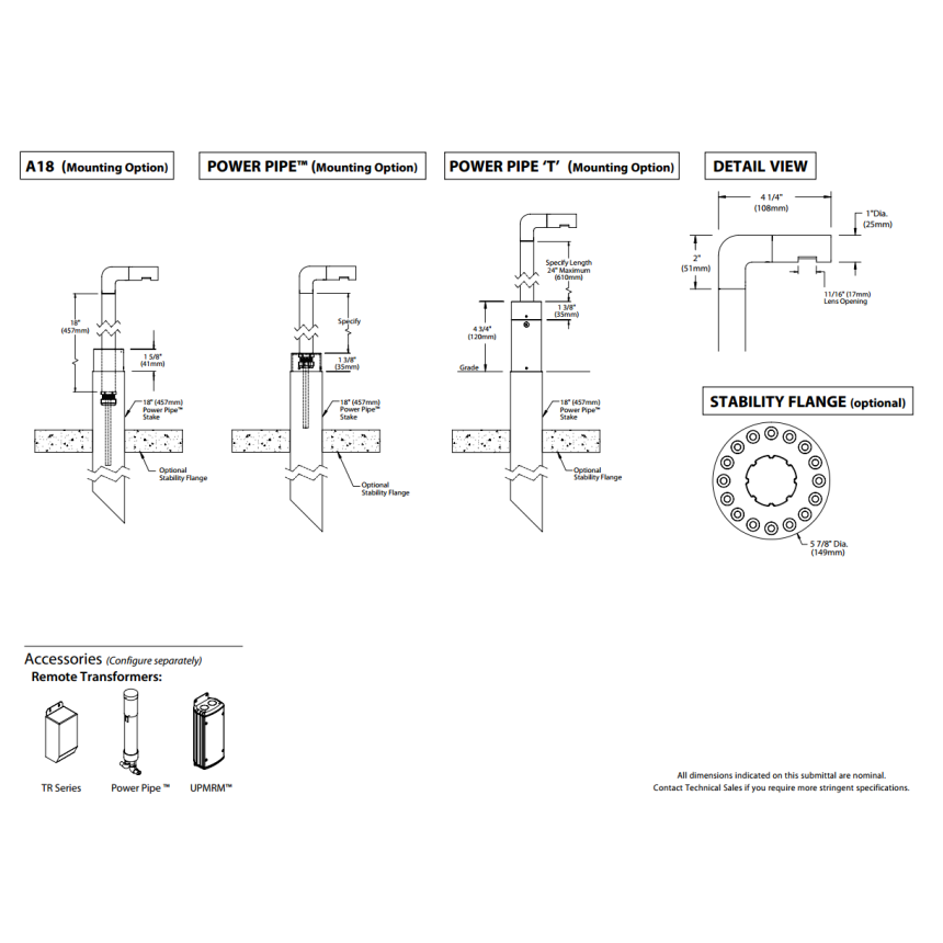 BK Lighting LT-L-LED Litestick Style L LED Pathlight