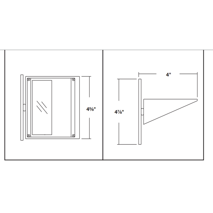 BELFER 8815-HAL ADA Compliant Halogen Wedge Wall Sconce