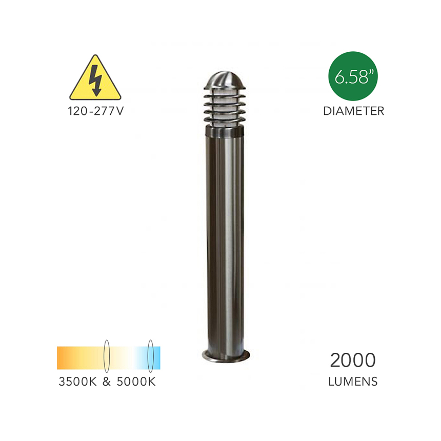 Alcon 9048 Stainless Steel 42 Inch LED Bollard 