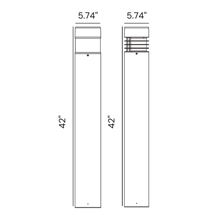 LED Flat Top 42 Inch LED Bollard