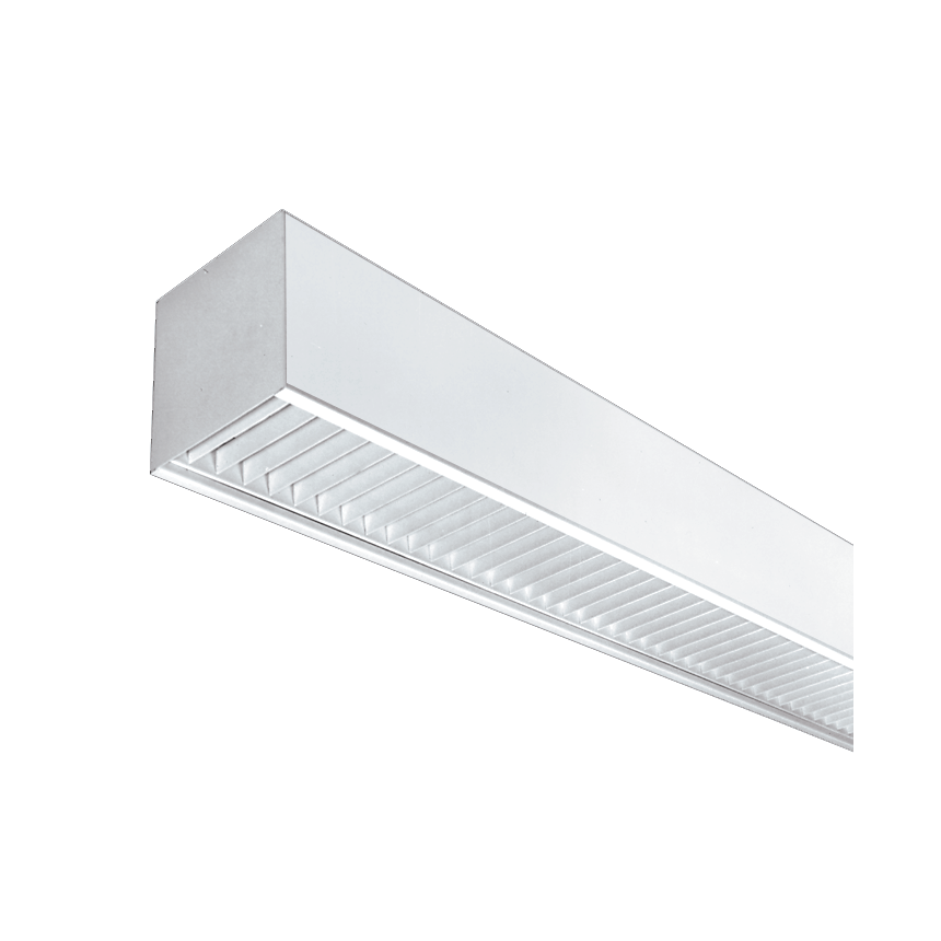 LSI Industries 99D-PMK-8-PL 6x6  Parabolic Louver Linear Fluorescent Suspended Light Fixture - Direct - 8 FT