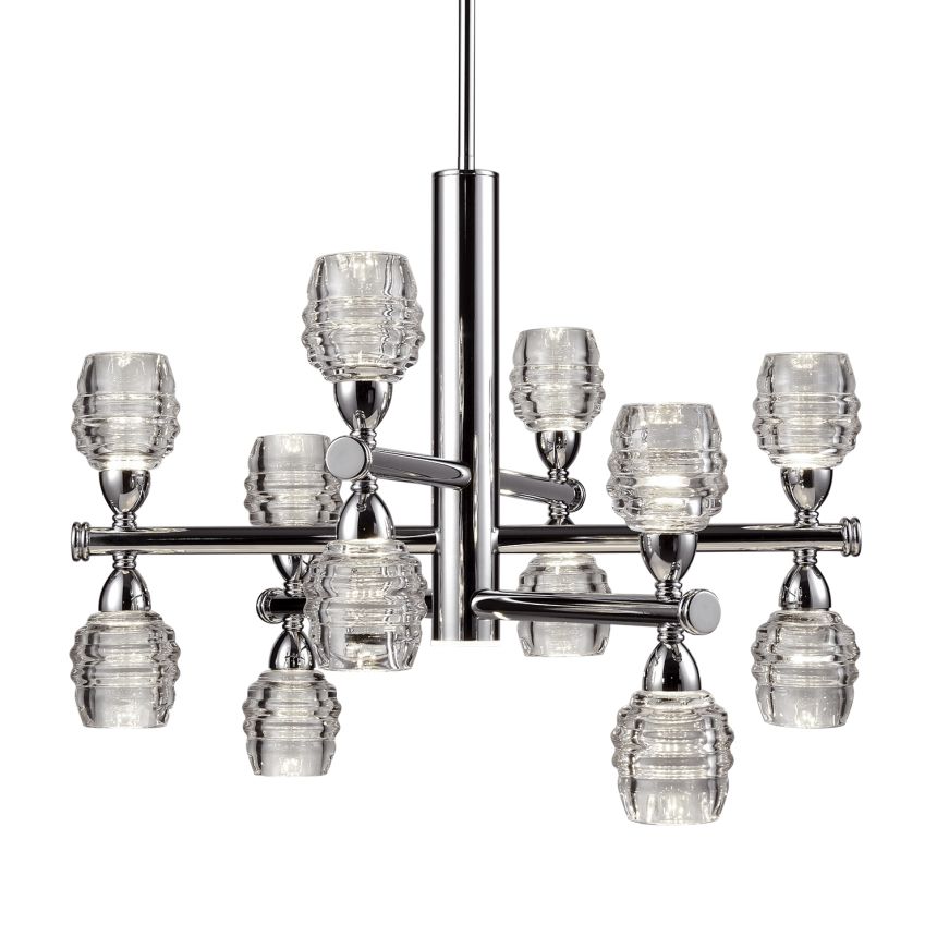 Honeycomb Chrome Chandelier by Kuzco