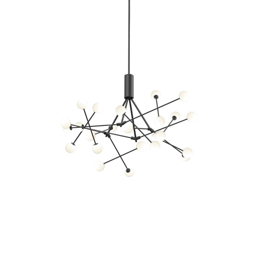 Moto Black Chandelier by Kuzco