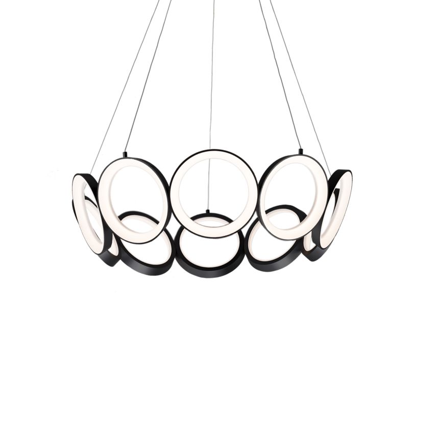 Oros Black Chandelier by Kuzco