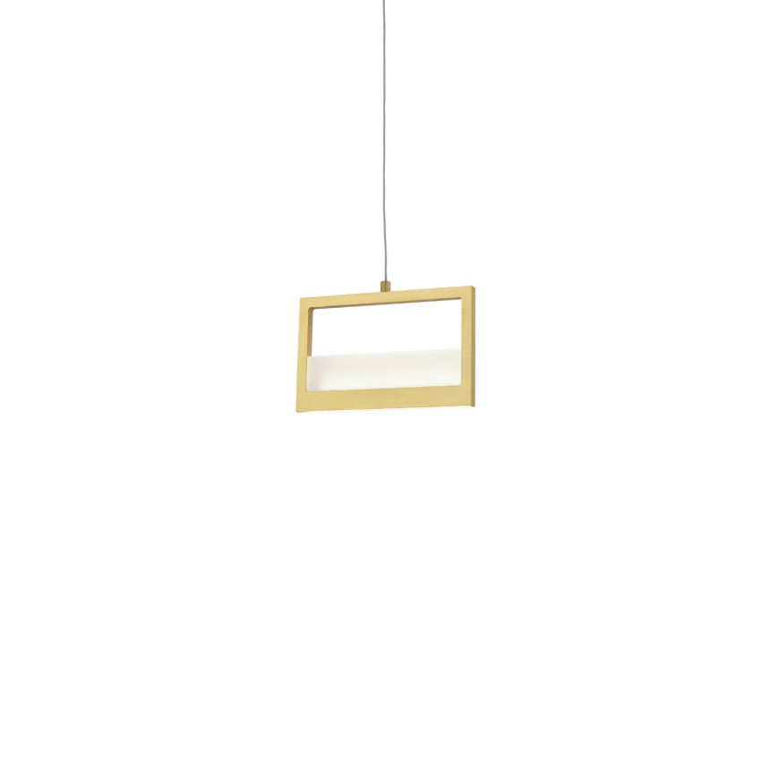 Ratio Brushed Brass Pendant by Kuzco