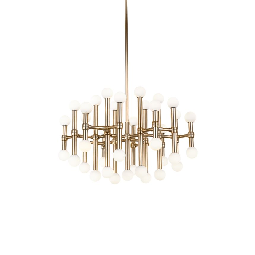 Rivoli Vintage Brass Chandelier by Kuzco