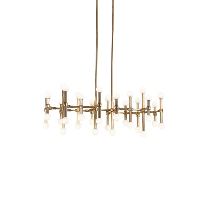 Rivoli Vintage Brass Chandelier by Kuzco