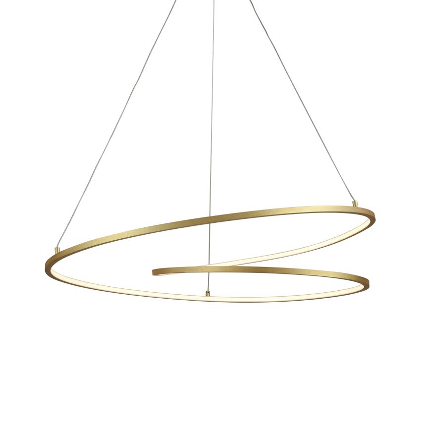 Twist Antique Brass Pendant by Kuzco