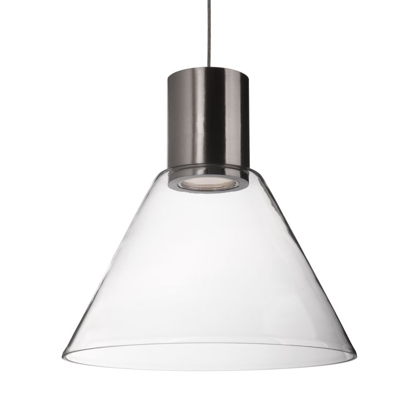 Vanier Brushed Nickel Pendant by Kuzco
