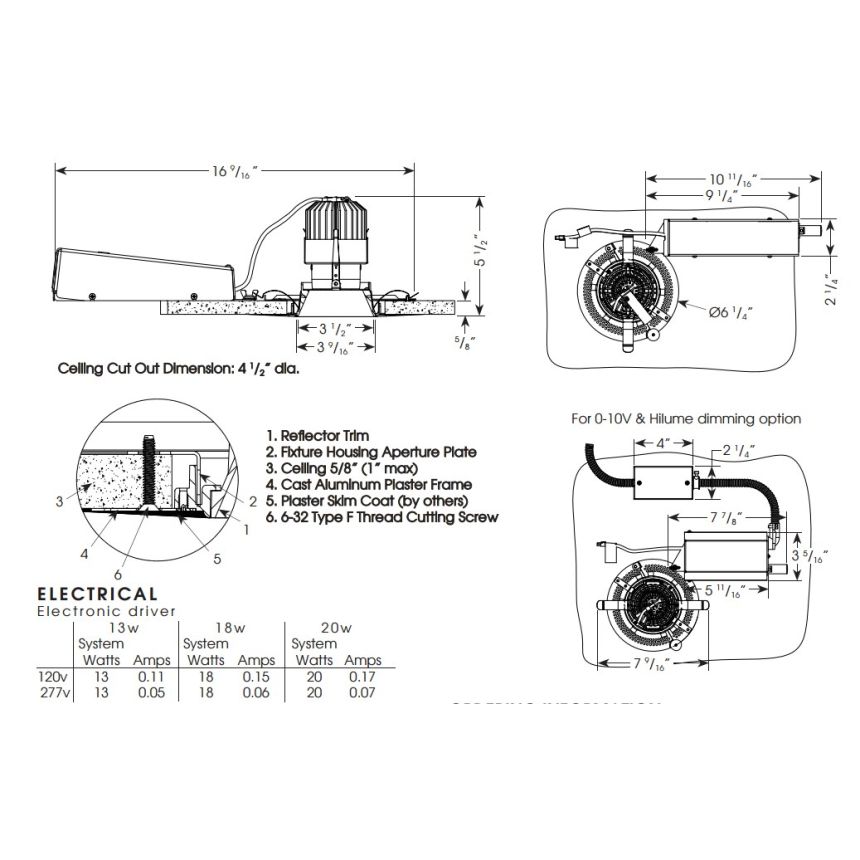 Hornet ® HDL-HP-RD-REMA14-TL HP Downlight 3.5” Round Downlight Remodeler Trimless LED