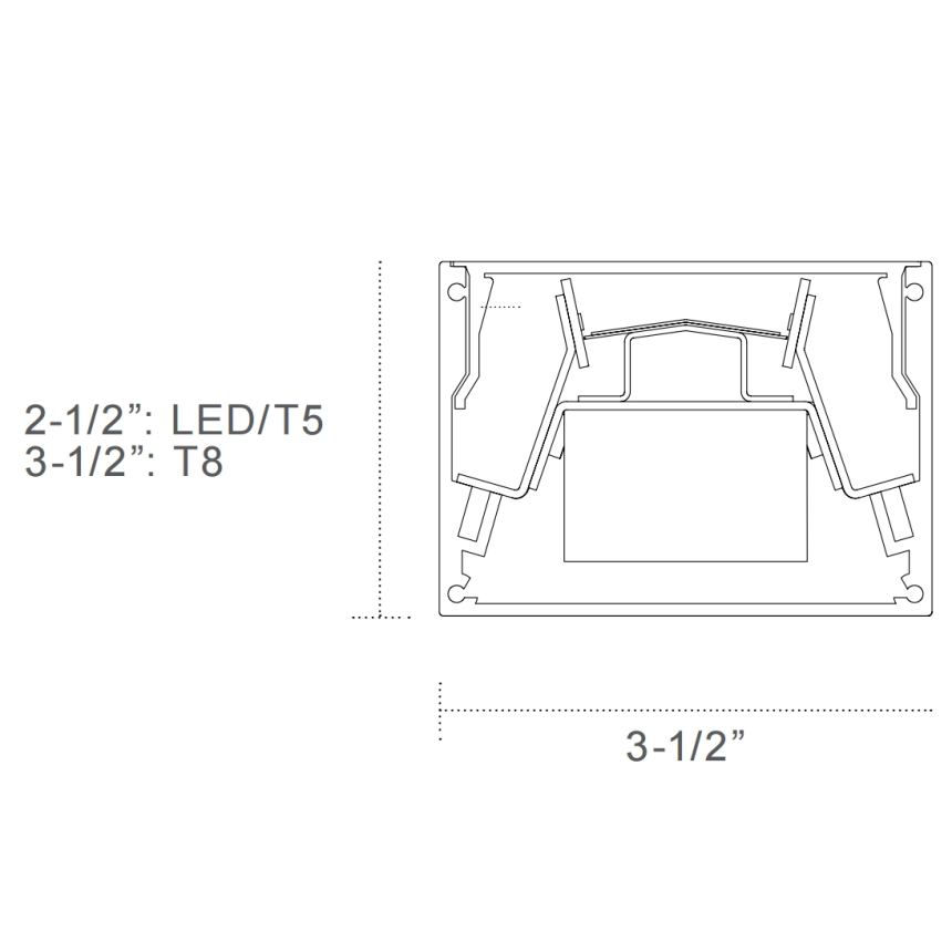 A Light D1 Accolade Suspended LED Fluorescent Fixture