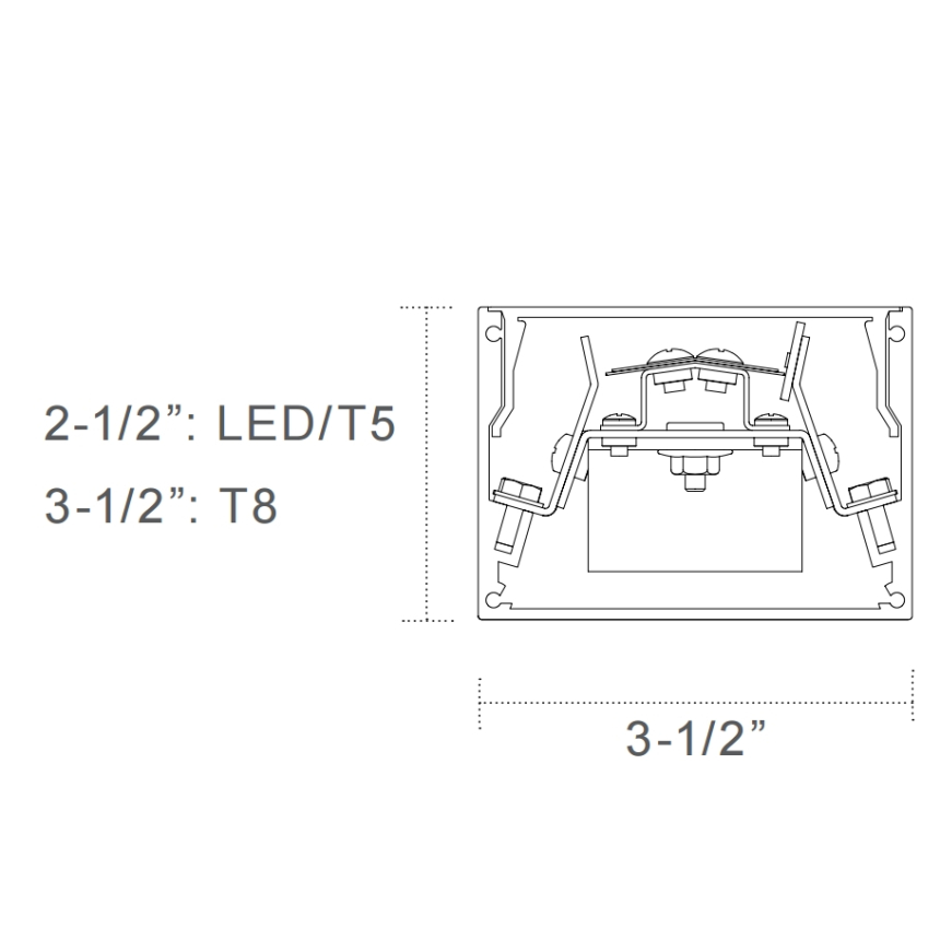 A Light D4 Accolade Wall Mount LED Fluorescent Fixture